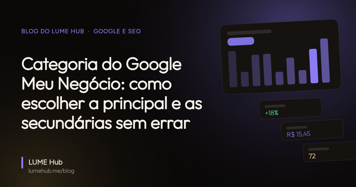 Capa do artigo: Categoria do Google Meu Negócio: como escolher a principal e as secundárias sem errar