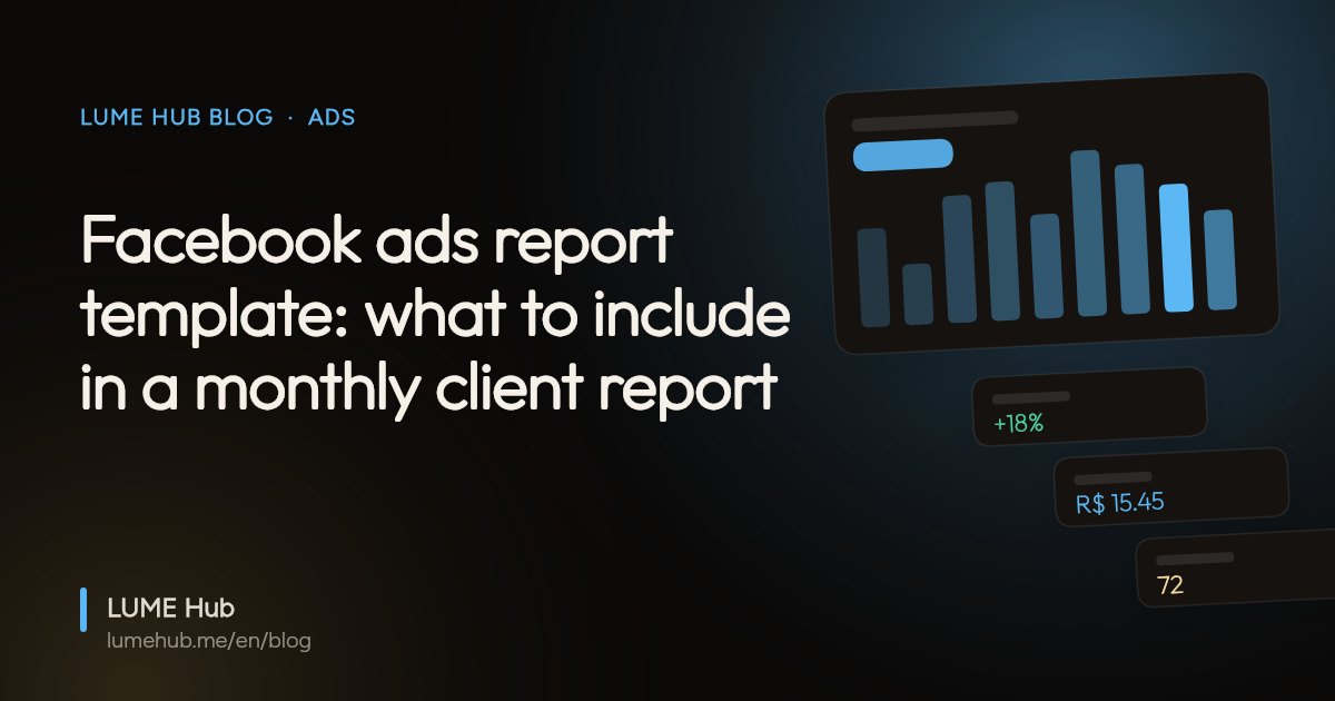 Cover image: Facebook ads report template: what to include in a monthly client report