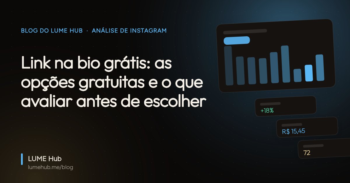Capa do artigo: Link na bio grátis: as opções gratuitas e o que avaliar antes de escolher