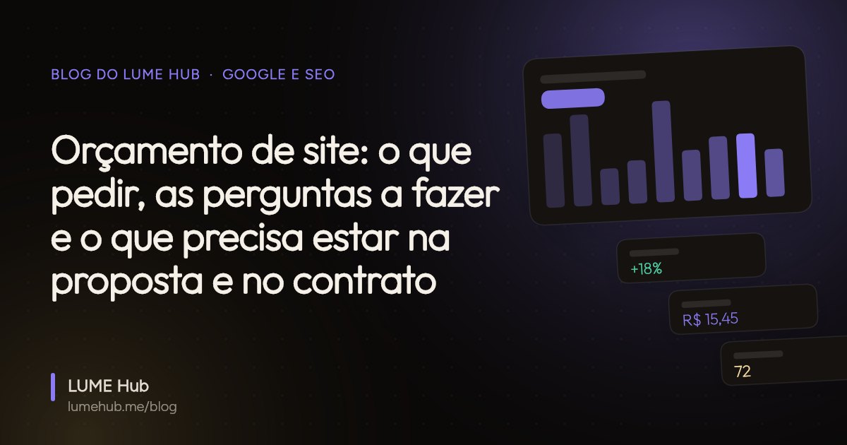 Capa do artigo: Orçamento de site: o que pedir e como comparar