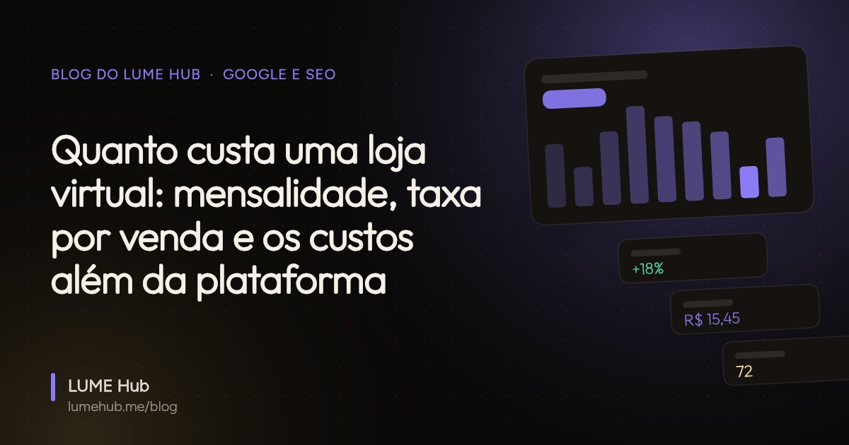 Capa do artigo: Quanto custa uma loja virtual: mensalidade, taxa por venda e os custos além da plataforma