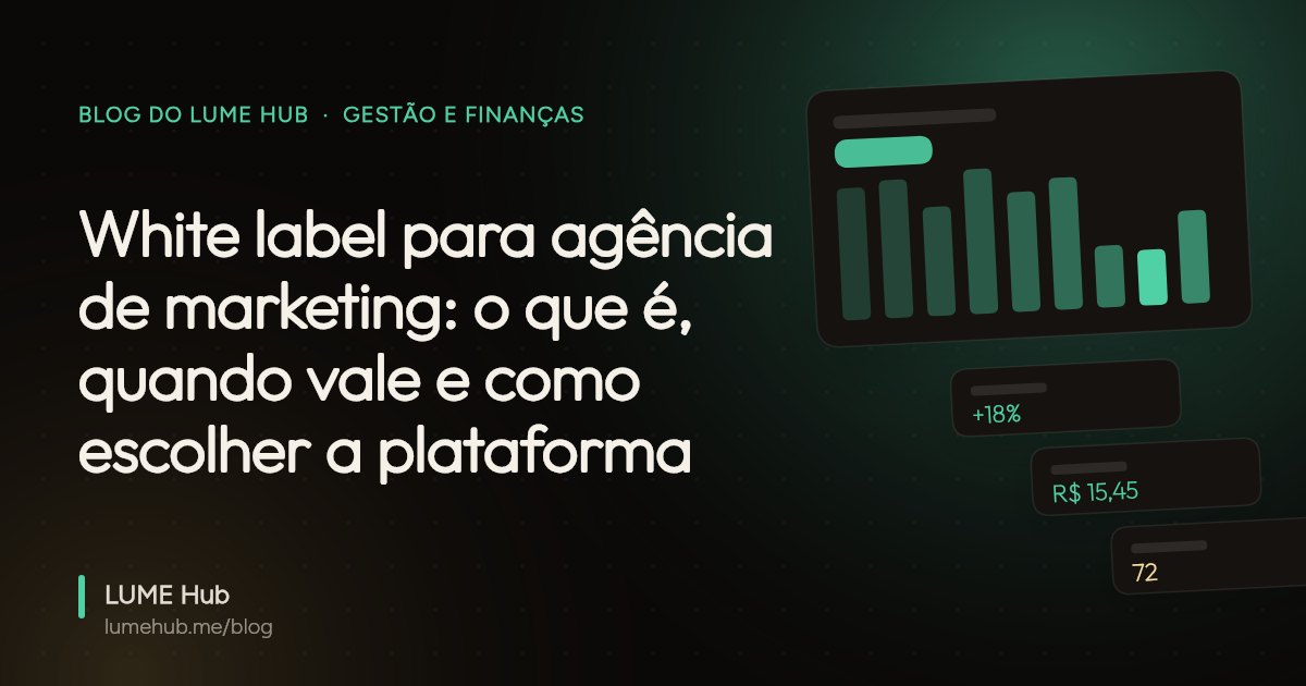Capa do artigo: White label para agência de marketing: o que é, quando vale e como escolher a plataforma